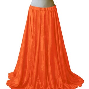 Falda de satén de 101 cm de largo, falda de panel tribal para danza del vientre, falda gitana de 8,6 m, falda maxi de satén, fusión tribal de 360 grados imagen 13
