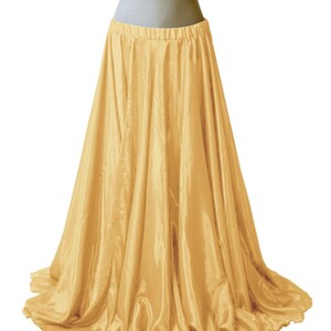 Falda de satén de 101 cm de largo, falda de panel tribal para danza del vientre, falda gitana de 8,6 m, falda maxi de satén, fusión tribal de 360 grados imagen 12