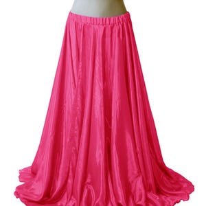 Falda de satén de 101 cm de largo, falda de panel tribal para danza del vientre, falda gitana de 8,6 m, falda maxi de satén, fusión tribal de 360 grados imagen 11