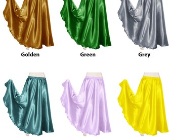 Half Circle 270 Circle Skirt Satin Half Circle Skirt Belly Dance