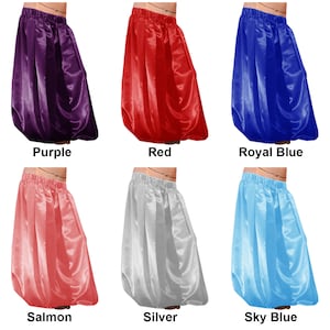 Women Satin Baggy 4 Yard Harem Pants Box Pleated Yoga Belly Dance Pantaloons Bombachos Trouser Aladdin Halloween