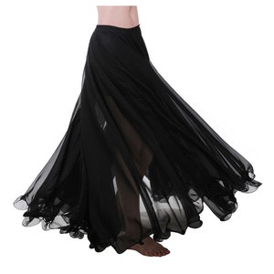 360 Degree Chiffon Full Circle Skirt Belly Dance Tribal Panel Skirt Full Long 9 Yard Skirt 25 Colors Available imagem 10