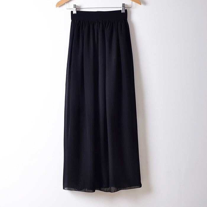 Chiffon Maxi Skirt for Women Lady Girl Long Skirt Retro - Etsy