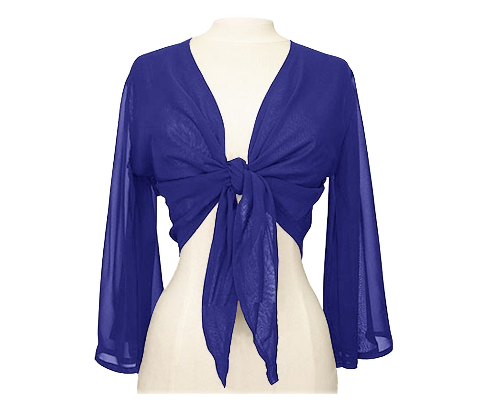 blue chiffon wrap