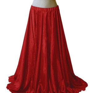 Falda de satén de 101 cm de largo, falda de panel tribal para danza del vientre, falda gitana de 8,6 m, falda maxi de satén, fusión tribal de 360 grados imagen 14