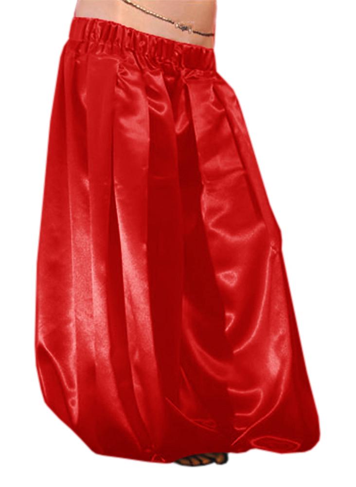 Pantaloni Yoga Harem In Raso Per Donna - Costume Danza Del Ventre, Fantasia, Taglie Forti US2, Fatti A Mano - Foto 4