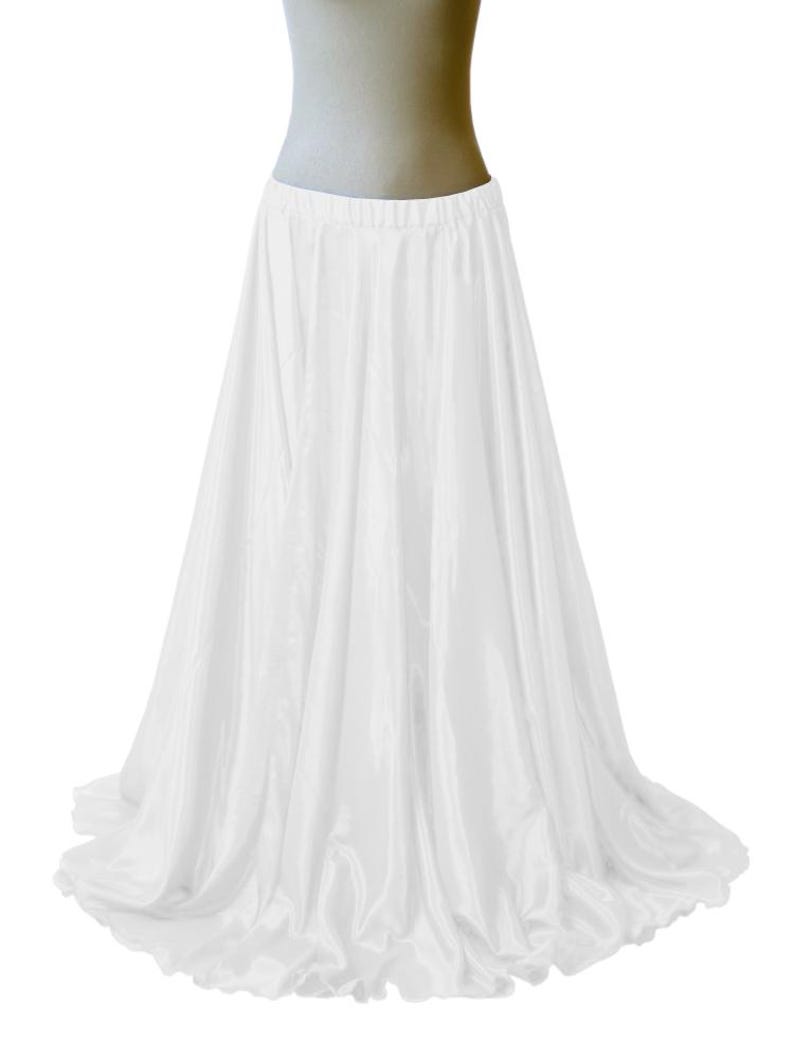 Falda de satén de 101 cm de largo, falda de panel tribal para danza del vientre, falda gitana de 8,6 m, falda maxi de satén, fusión tribal de 360 grados imagen 16
