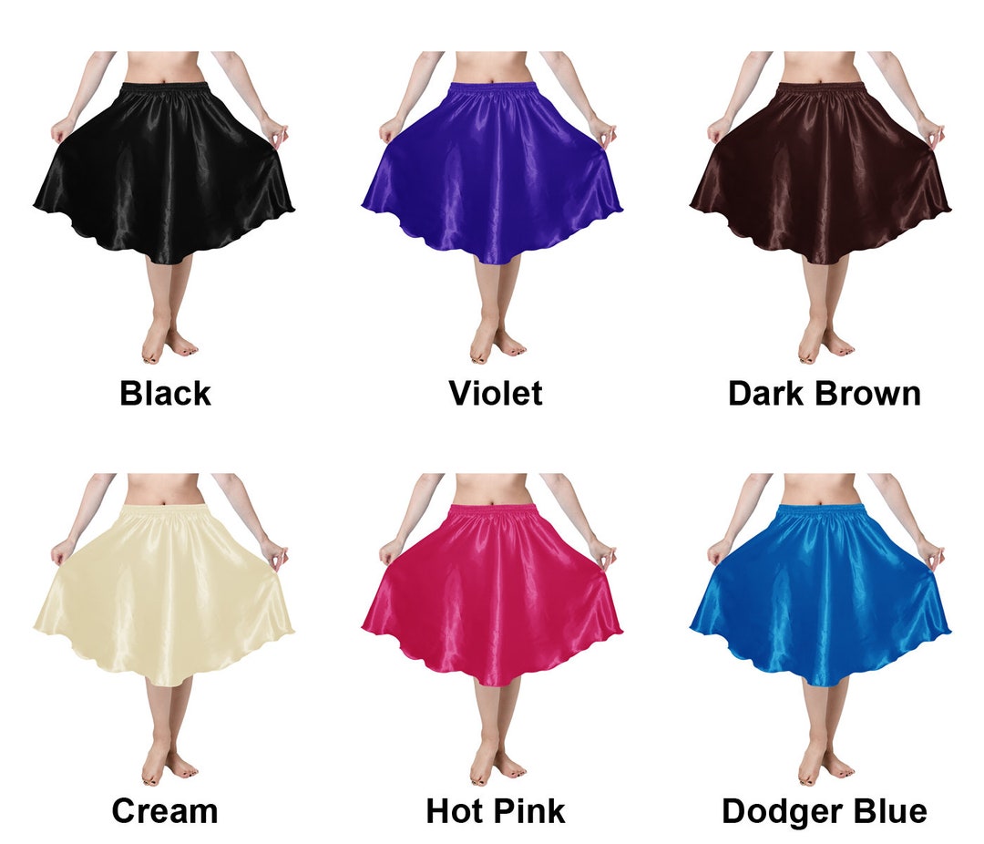 24 Long Skirt Satin Half Circle Skirt Belly Dance Tribal Panel Skirt Gypsy Skirt Maxi Skirt
