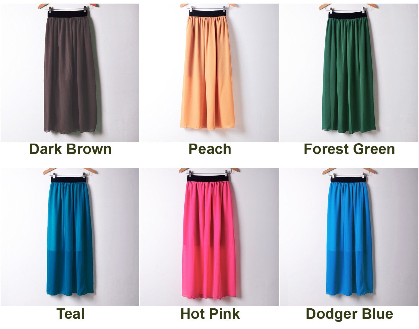 Chiffon Maxi Skirt for Women Lady Girl Long Skirt Retro - Etsy