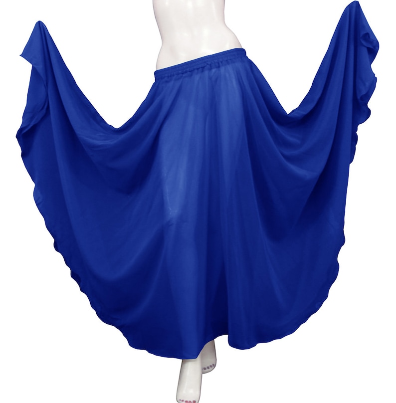 360 Degree Chiffon Full Circle Skirt Belly Dance Tribal Panel Etsy