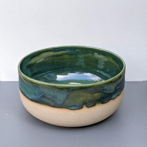 Green ceramic bowl, breakfast/cereal/soup bowl