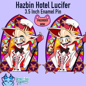 Hazbin Hotel Lucifer Hard Enamel Pin Pre-Order