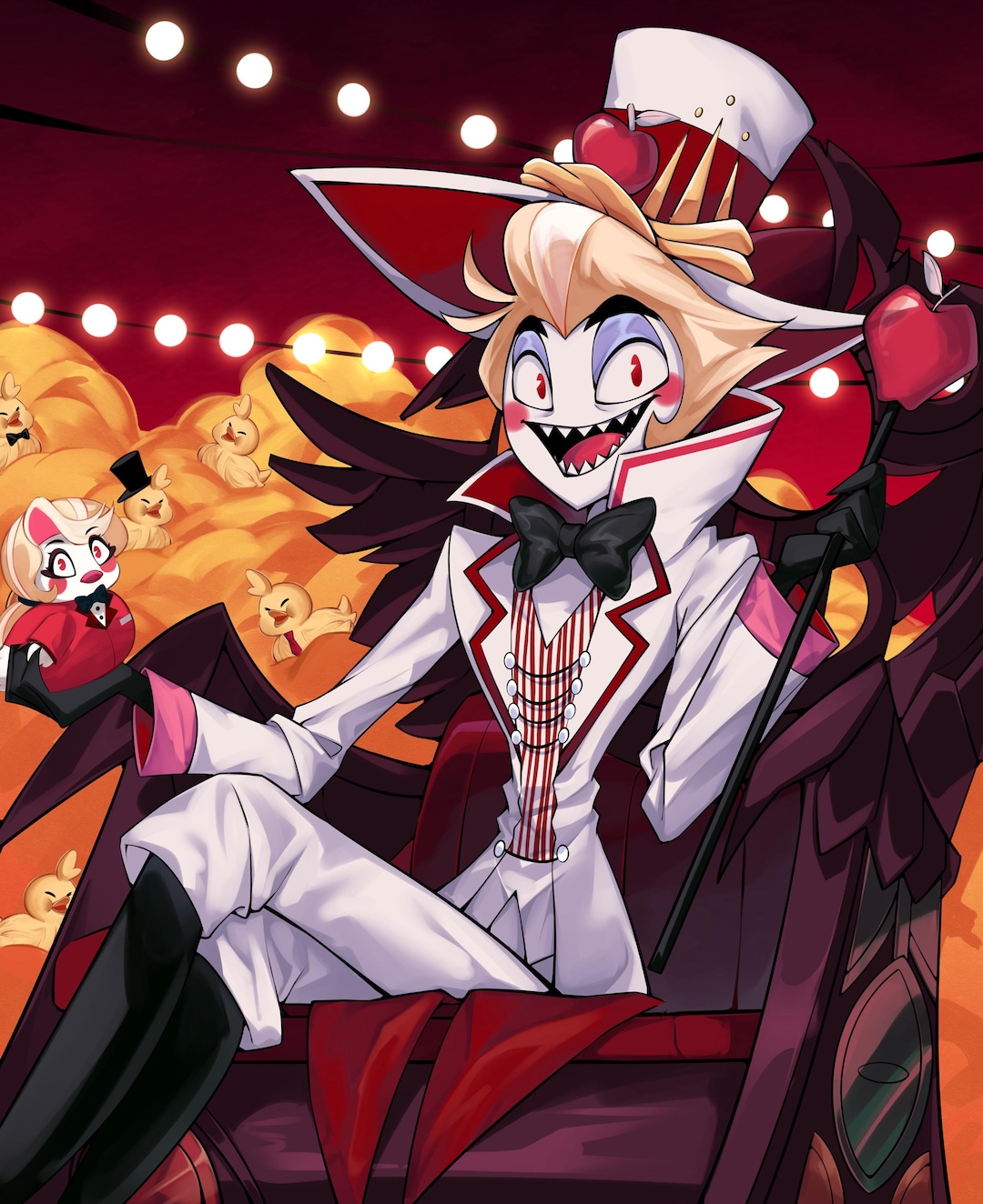 Lucifer Hazbin Hotel 8x11 Luster Print Etsy