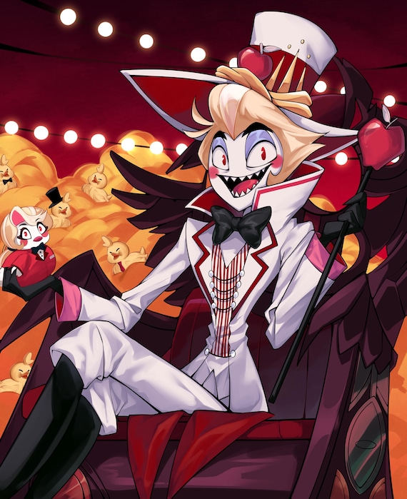 相*）様 Hazbinhotel LUCIFER 8×10in サイン入りプリン Lucifer Hazbin Hotel 8x11 Luster Print - Etsy