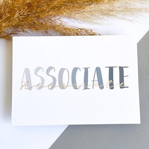 Cartão postal de associado - cartão legal elegante para associados qualificados