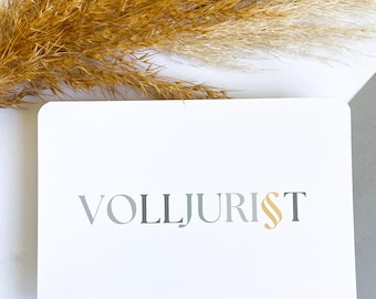 Fully qualified lawyer postcard - Elegant card for fully qualified lawyers, (newly qualified) lawyers