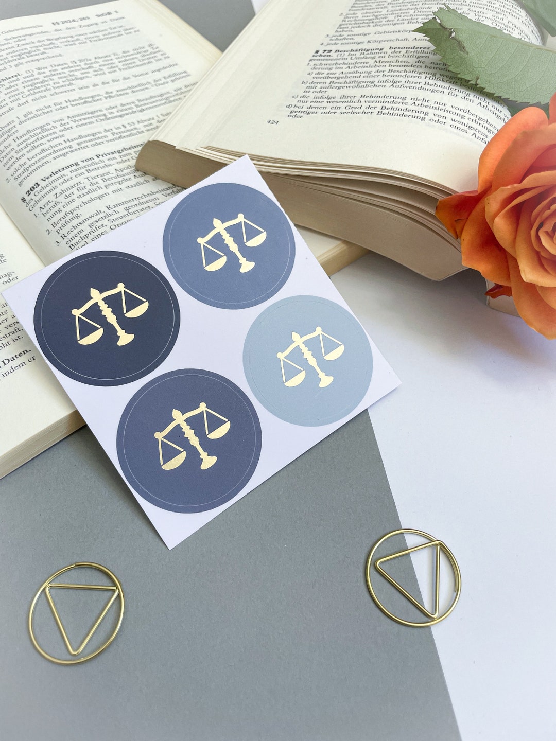 Sticker - Scales of Justice - Blue Mix - Gift for Lawyers, Attorneys ...