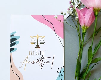 Postal del Mejor Abogado - Tarjeta Legal para el Mejor Abogado o Aspirante a Abogado - El Mejor Abogado