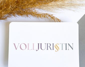 Fully qualified lawyer postcard - Elegant card for fully qualified lawyers, (newly qualified) lawyers