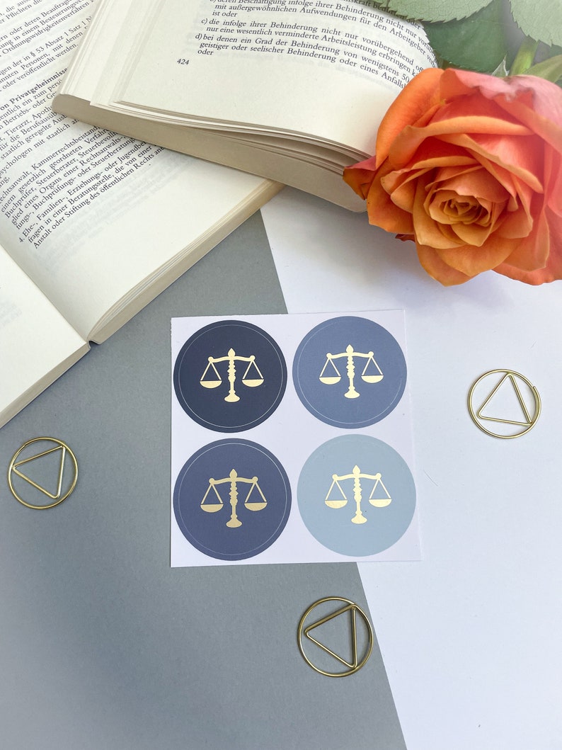 Sticker - Scales of Justice - Blue Mix - Gift for Lawyers, Attorneys ...