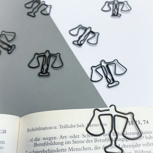 Paper clip scales of justice, gift for lawyers, attorneys, tax advisors, judges etc. image 7