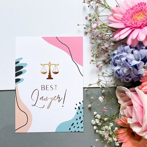 Cartão postal do melhor advogado - Cartão legal para o melhor advogado ou aspirante a advogado - Alemão: Beste Anwältin