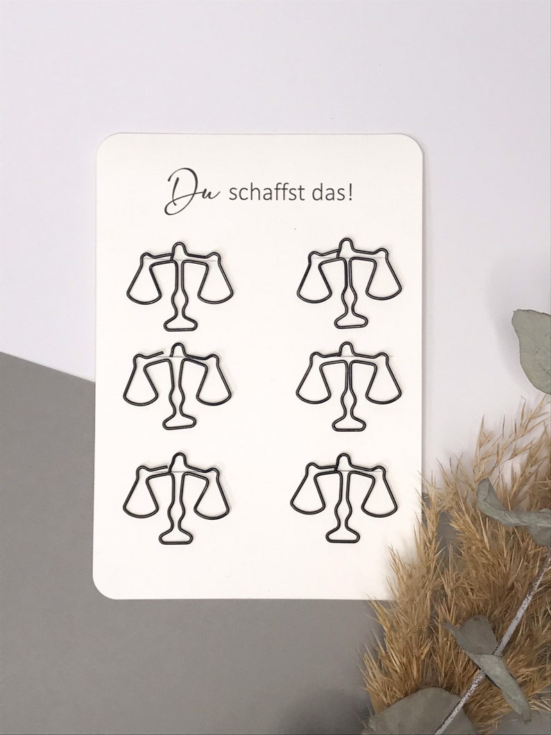 Paper clip scales of justice, gift for lawyers, attorneys, tax advisors, judges etc. image 2
