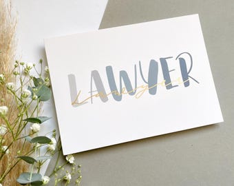 Lawyer Postcard - elegant legal card for qualified lawyers