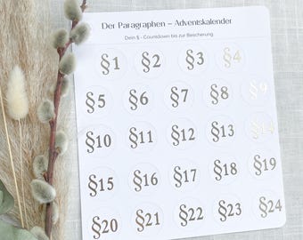 The Paragraph Advent Calendar – For lawyers with style - 24 stickers