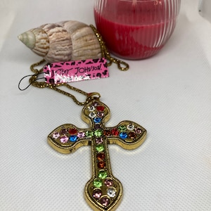 Betsey johnson hotsell cross necklace