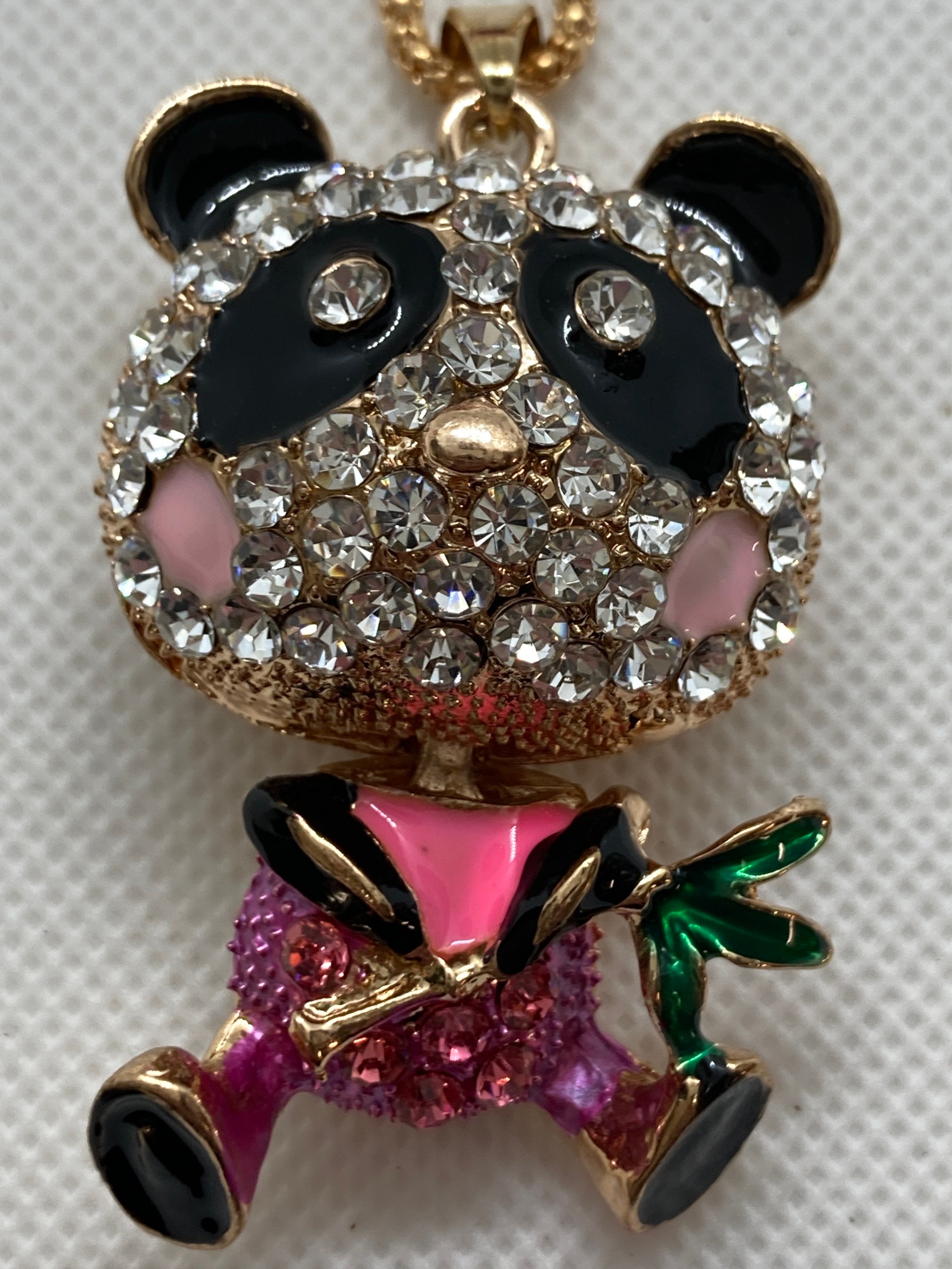 Betsy Johnson Panda Bear Necklace - Etsy