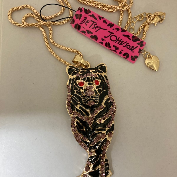 Betsey Johnson tiger necklace