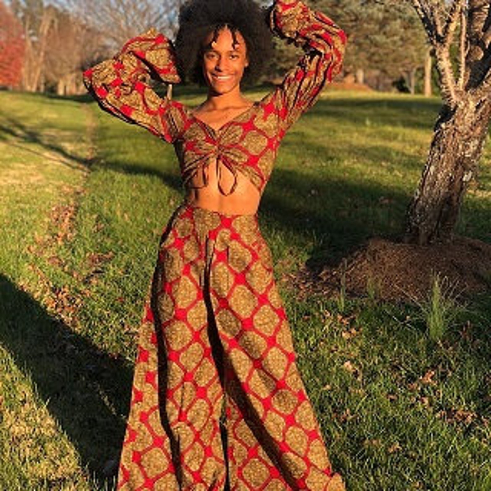 African Print Two Piece African Print Matching Set Ankara Pallazo