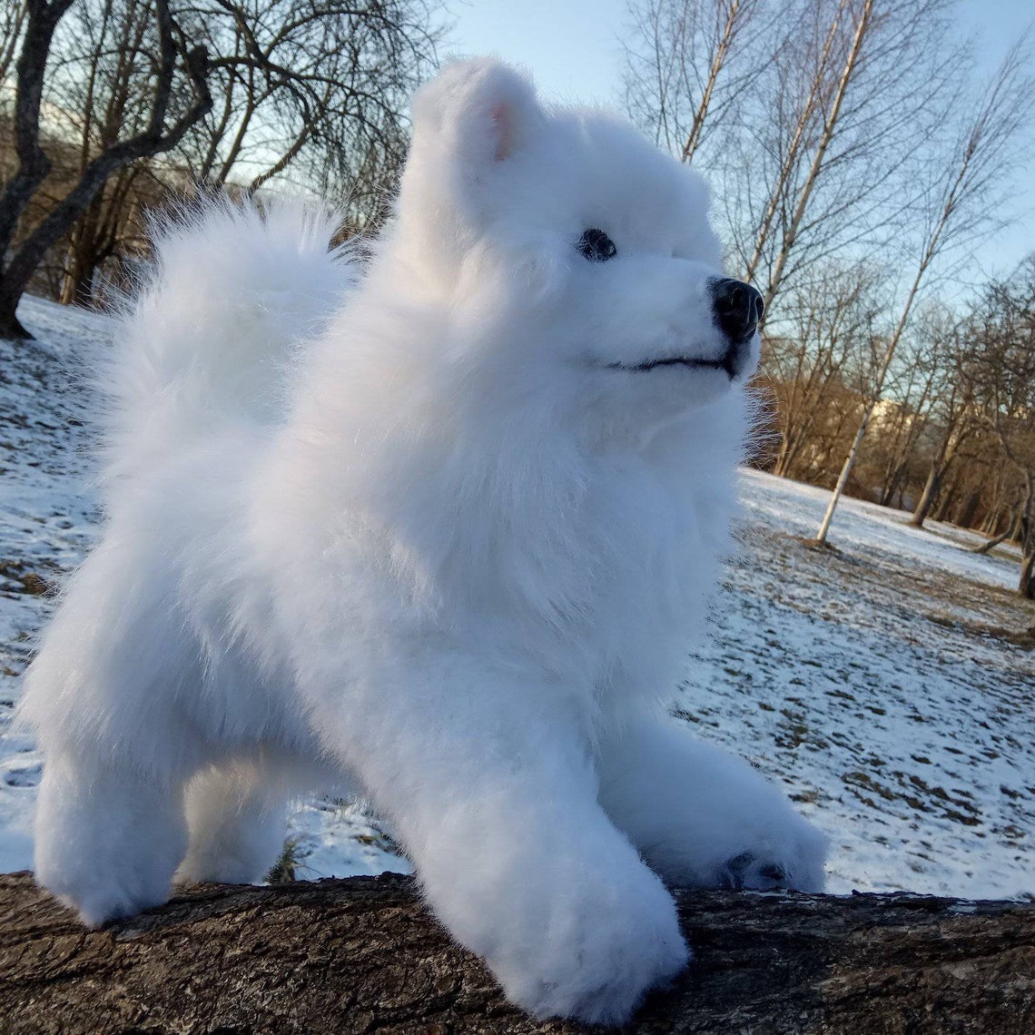 Samoyed puppy stuffed toy doll OAKK realistic toy Etsy