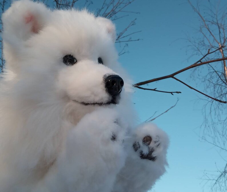 Samoyed puppy stuffed toy doll OAKK realistic toy Etsy