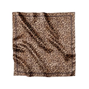 Silk Scarf - Leopard Savannah Sand - Midi Silk Scarf Twill - Designed in Munich. Made in Italy.