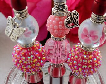 Floral Beaded Ballpoint Pen: Elegant Glass Bead Pen