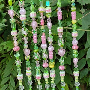 Pastel Glass Bead Suncatcher: Handmade Colorful Window Art