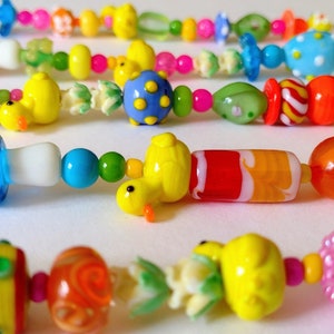 Duck Lampwork Bead Charm: Purse, Backpack, Journal Zipper Pull