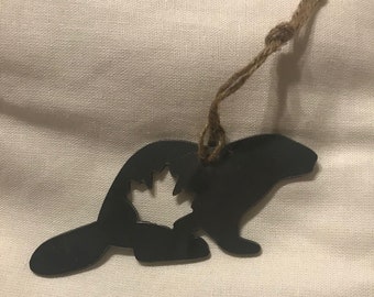 Ornament Beaver metal ornament Christmas Wedding Christmas Ornament Muskoka