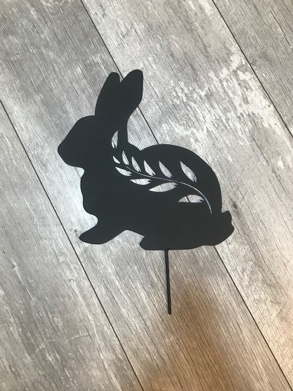 Garden Bunny, Bunny Garden Stake, Garden Art, Muskoka Garden Art - Etsy