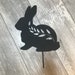 Garden Bunny, Bunny Garden Stake, Garden Art, Muskoka Garden Art - Etsy