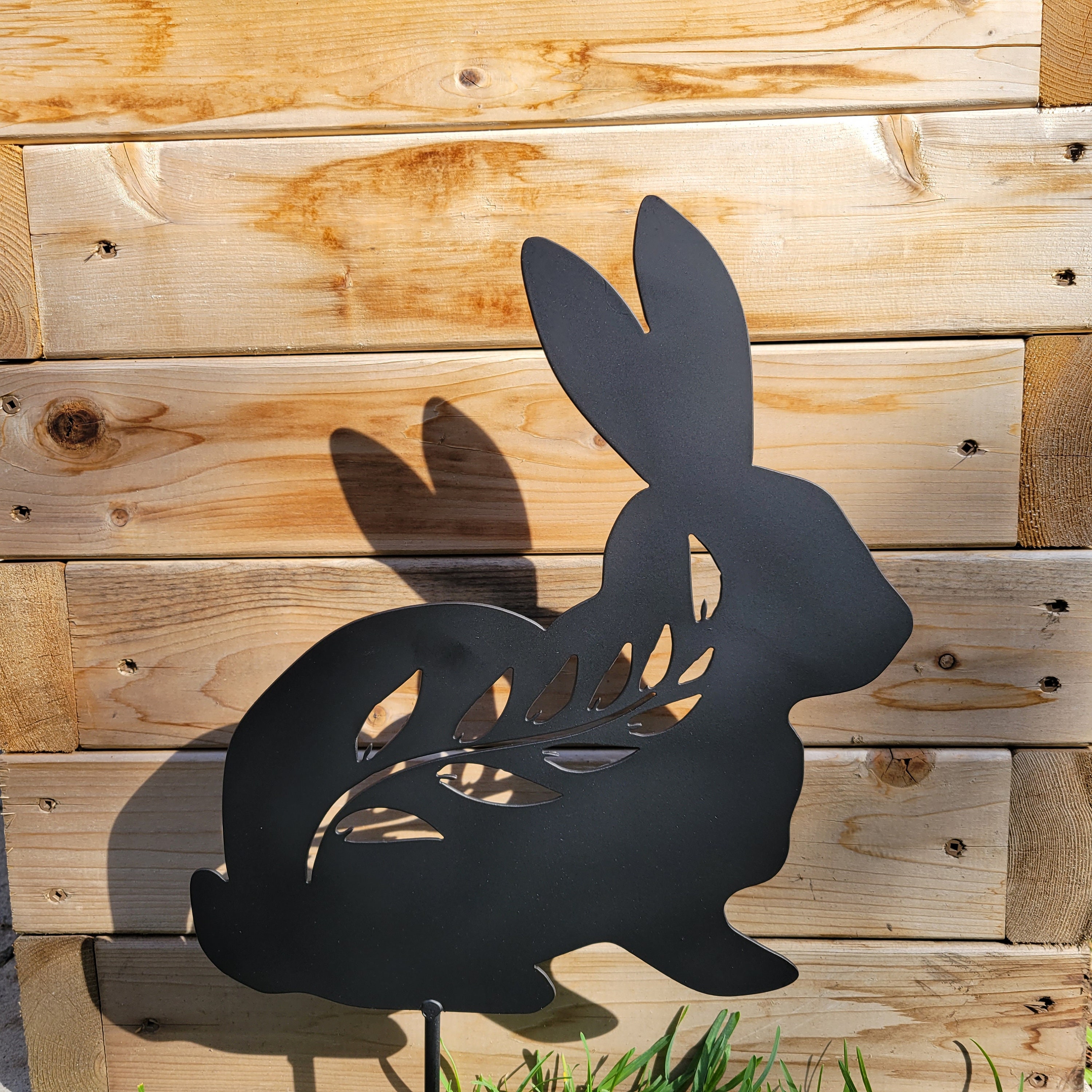 Garden Bunny, Bunny Garden Stake, Garden Art, Muskoka Garden Art - Etsy