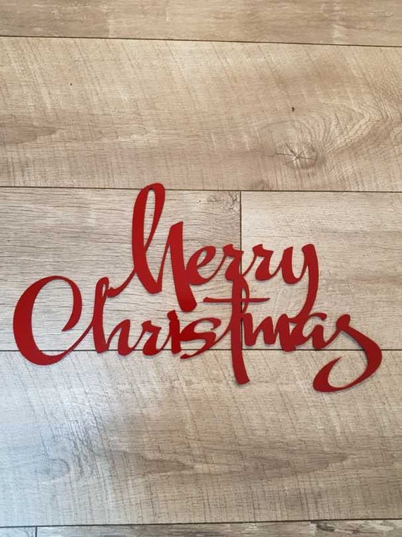 Merry Christmas Metal Art Wall Decor Word Art Sign Holiday - Etsy