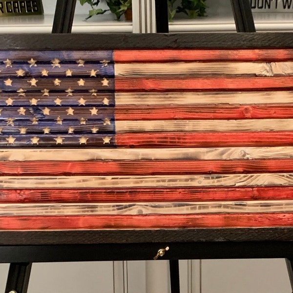 Framed Flag Art Etsy