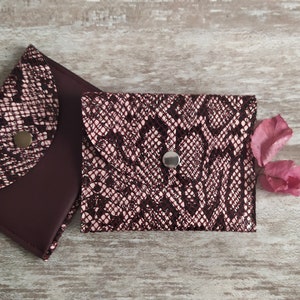 Monedero, pequeño monedero, estampado serpiente, coin purse