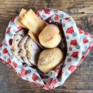 Piccolo sacchetto di pane in tessuto, porta pane da tavola, cestino del pane  per bancone, cestino