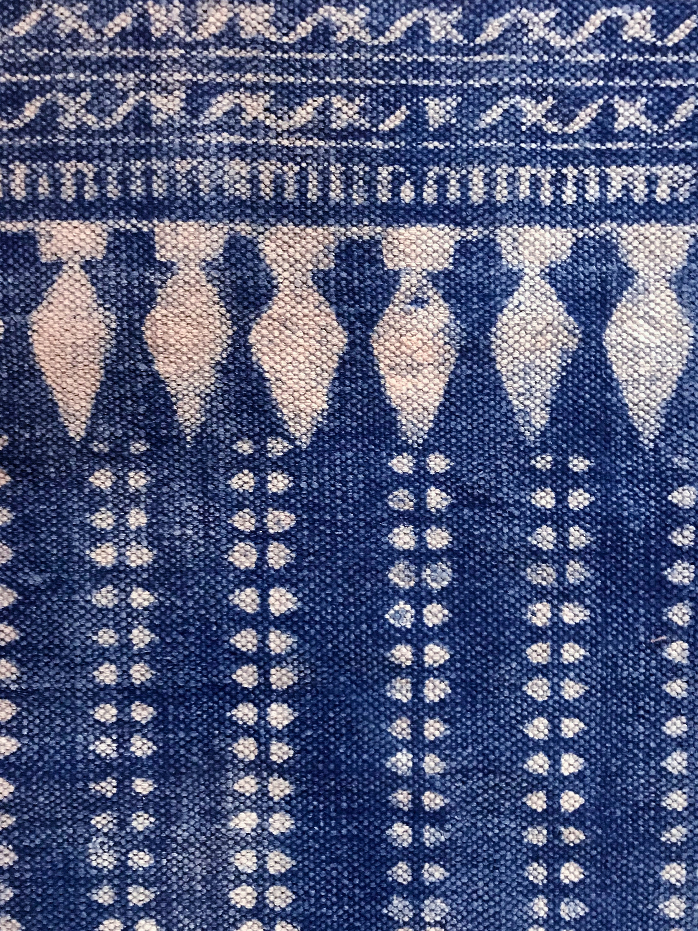 Indigo Block Printed Handmade Cotton Runner Rug / Handmade Etsy Canada
