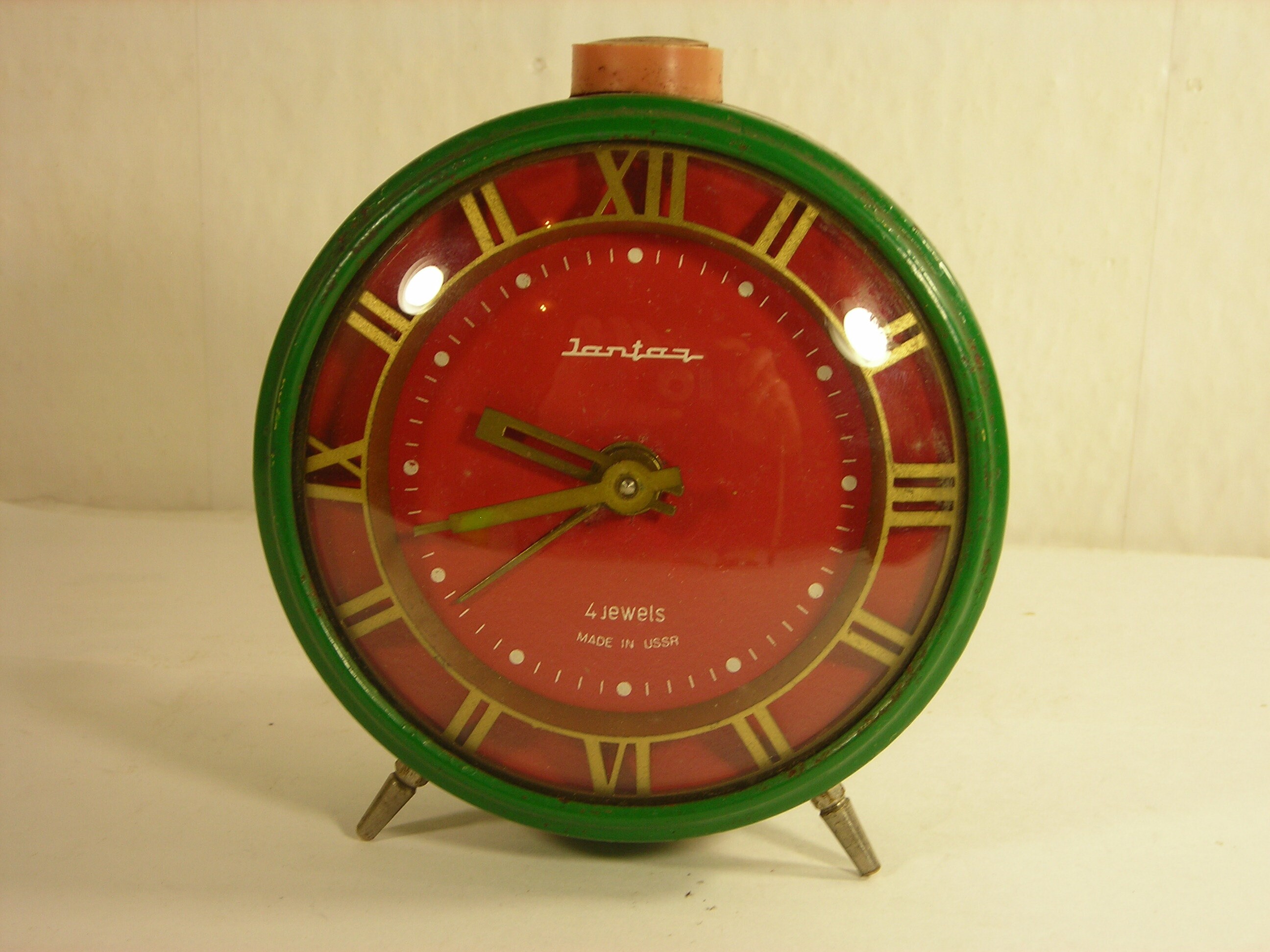 Old soviet alarm clock retro mechanical clock 1980s Etsy