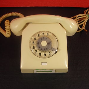 Vintage rotary phone Nordfern,  made in East Germany 1960s